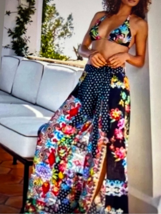 Johnny Was Pants - Johnny Was Dream Printed Split Pants EUC